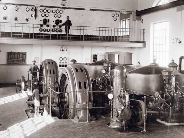 Generator. Historische Schwarz-Weiß-Aufnahme